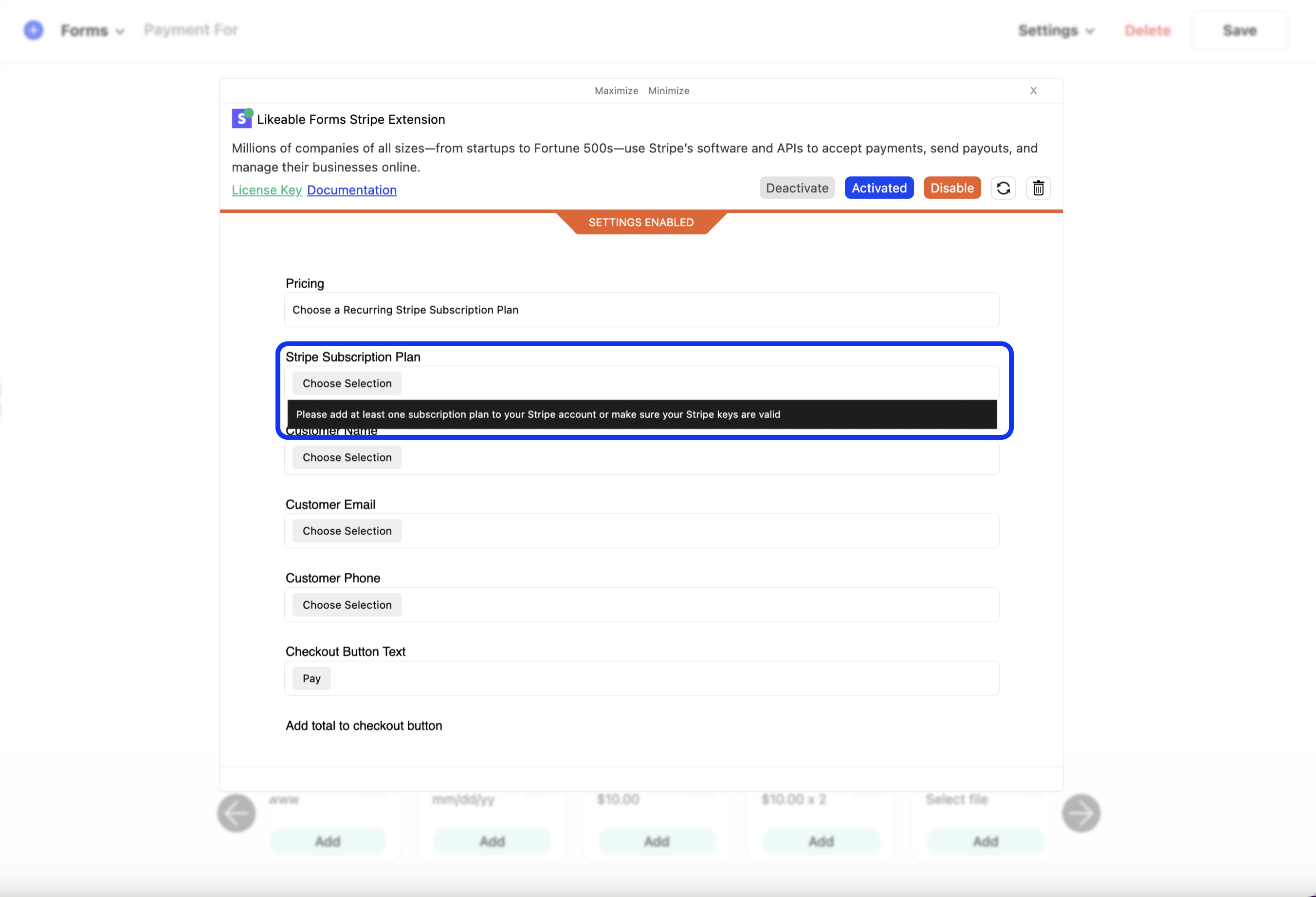 seelcting a subscription plan