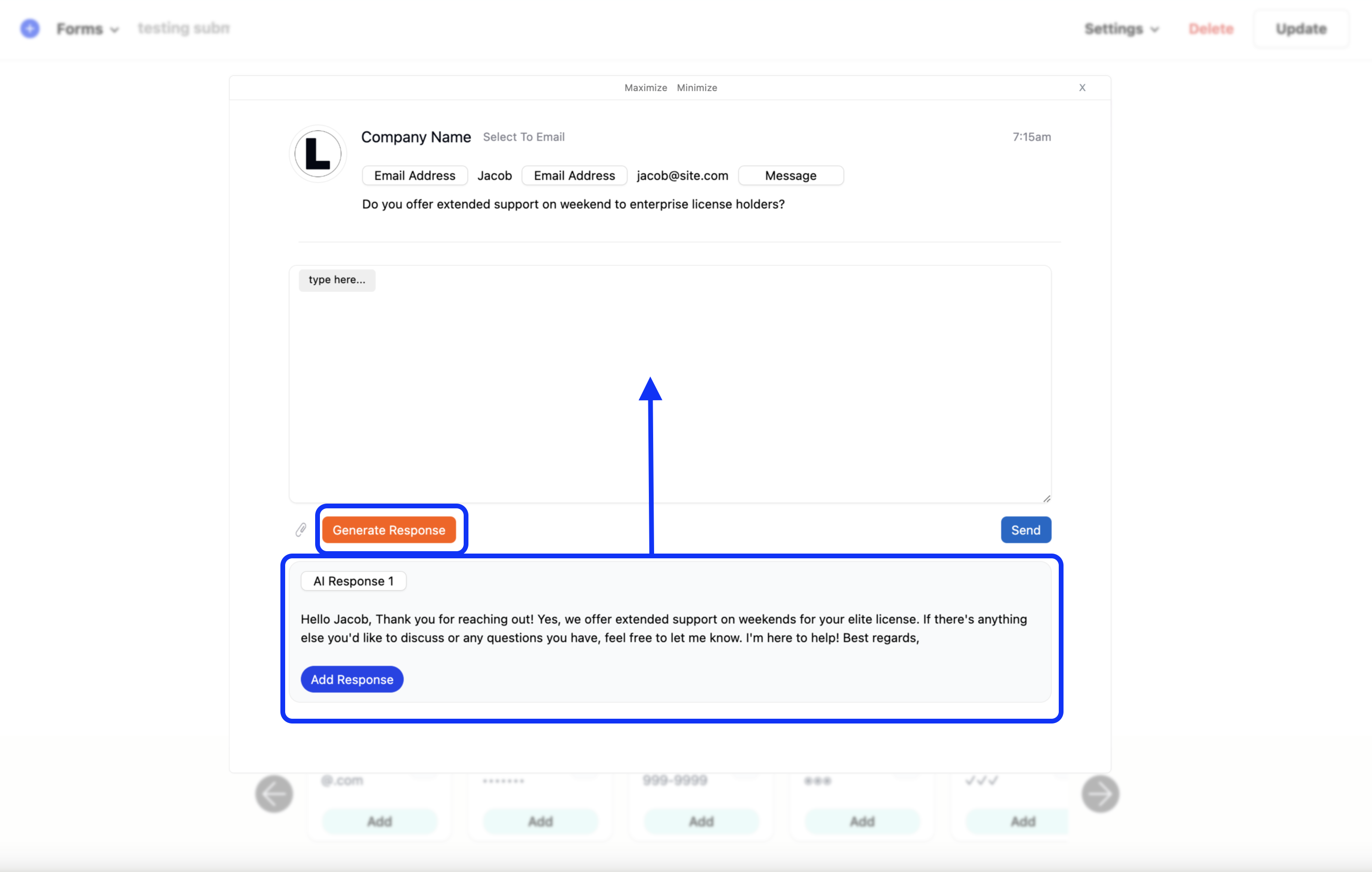 generate an ai response for your reply