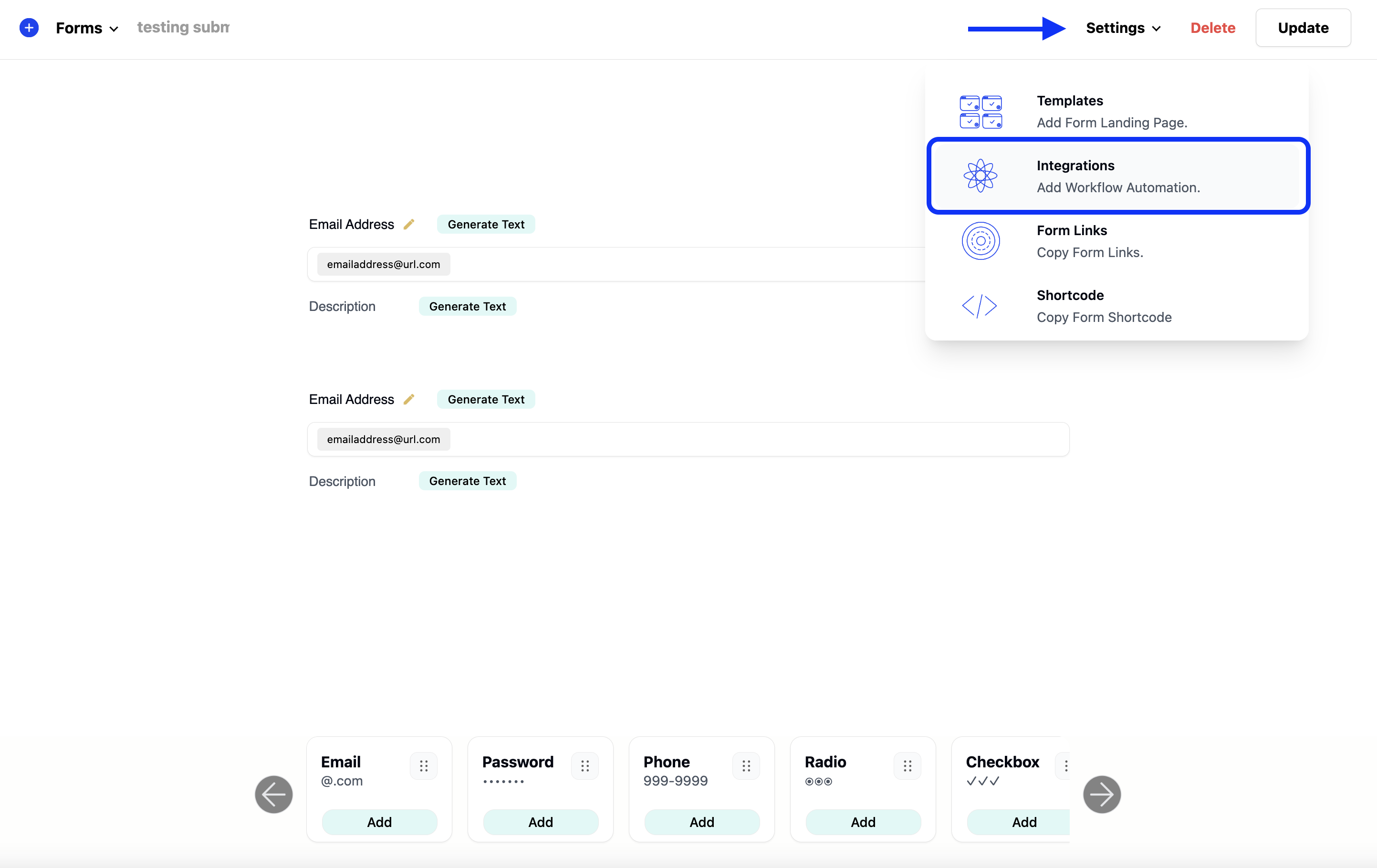 viewing all of the crm integrations