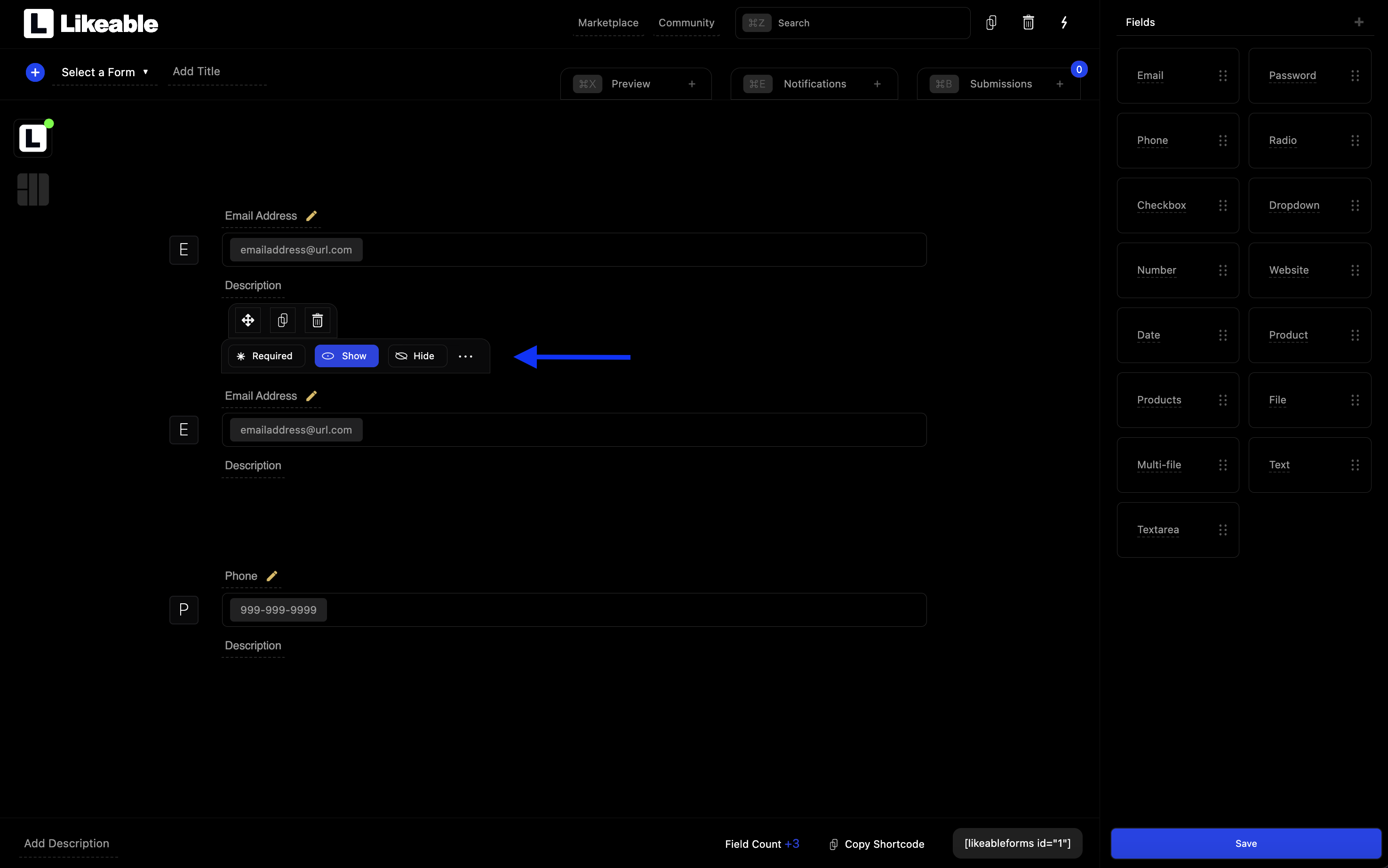 advanced settings menu